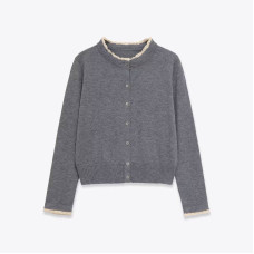 New Western style lace patchwork knitted jacket for women's clothing